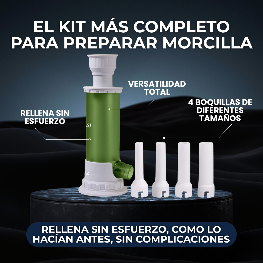 Embutidora Casera para Preparar Morcilla con 4 Boquillas